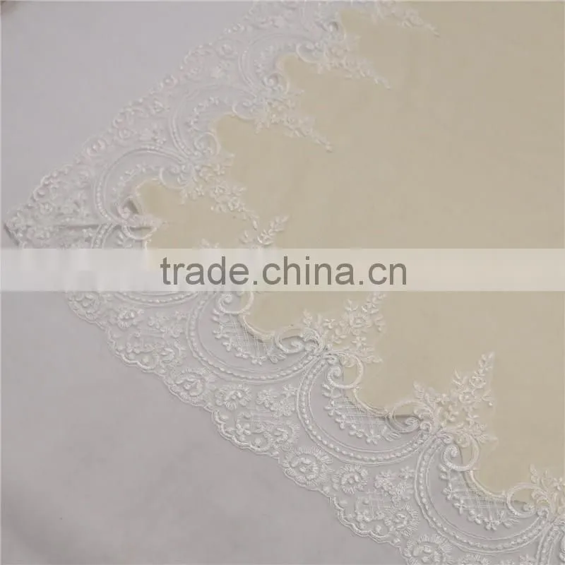 factory new design cashmere blanket with white lace