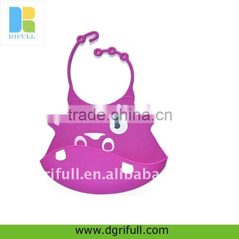 lovely animal shape silicone baby bib