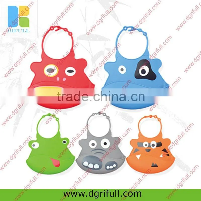 new design and FDA silicone baby bibs 2015