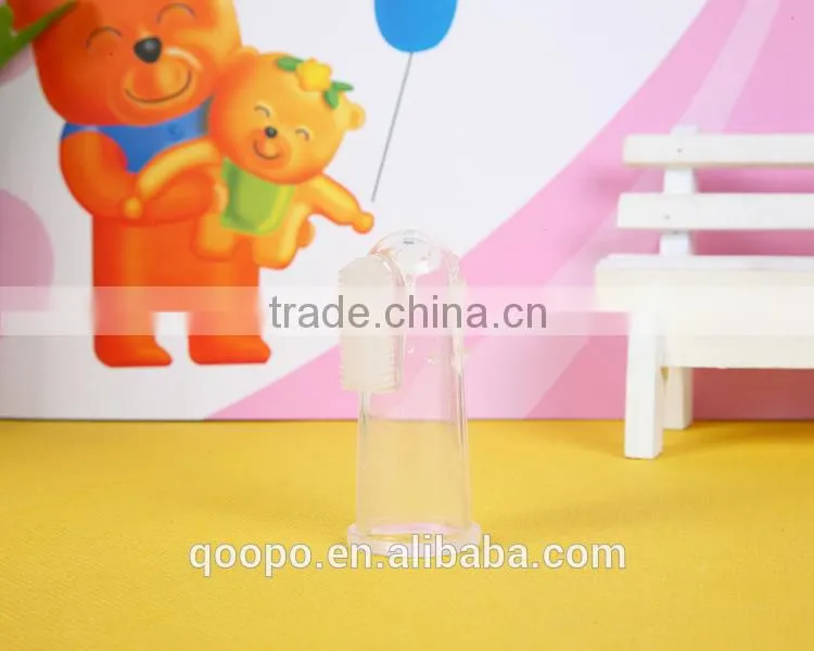Factory Sale Food Grade Soft Silicone Fingers Toothbrush Teether For Kids