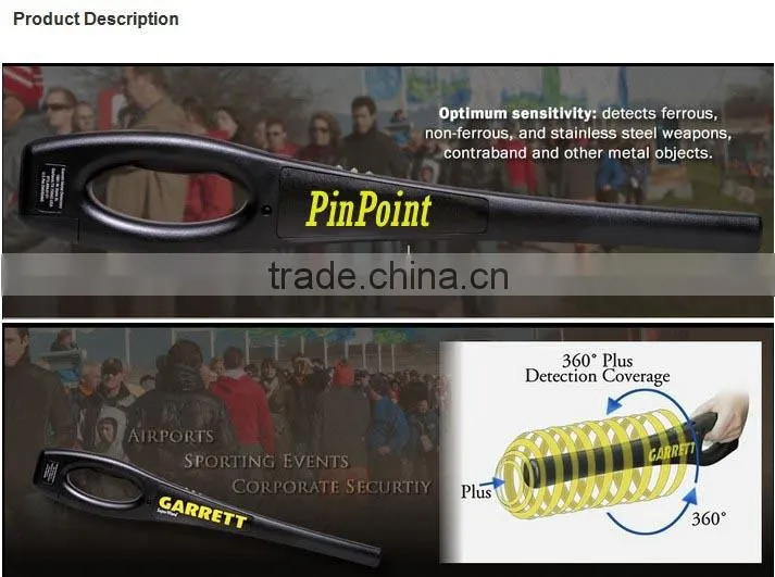 Pinpoint Factory Security Detector Super Wand Hand held Inspection/portable metal detector /Metal Detector