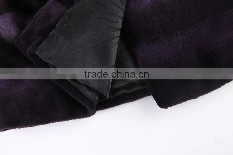 Hot sale long rabbit sheaing fur coat for winter overcoat