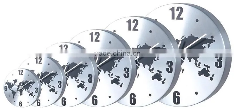 logo promotional Customized Aluminum round Wall Clock China