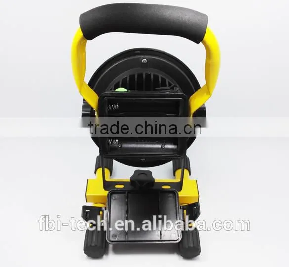 10w portable and led rechargeable floodlight with 18650 li-ion battery powered