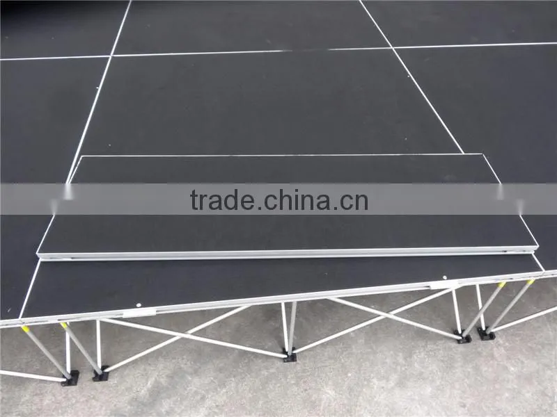 Manufacturer Price! Portable Stage Color Black Or Grey Wedding Stage Backdrop Decoration