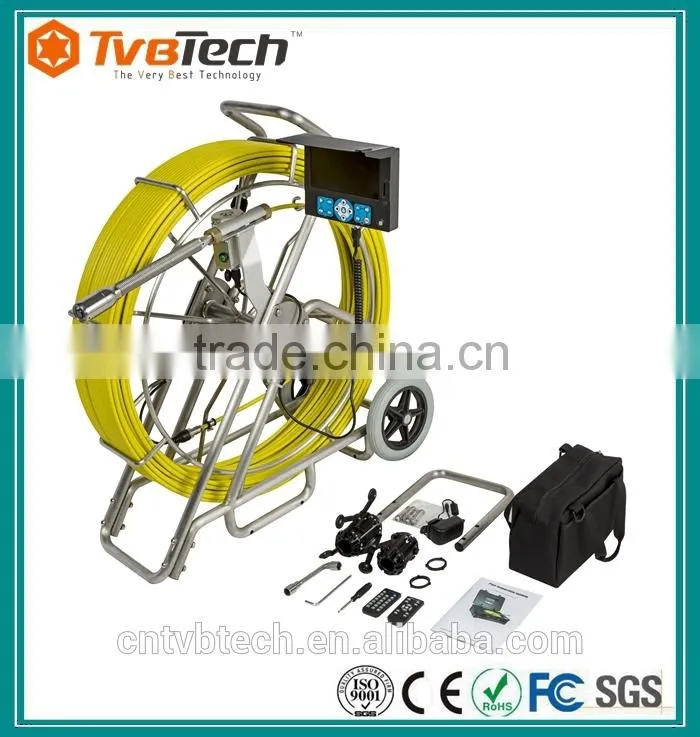 TVBTECH 3299F Self Leveling Water Pipe Inspection Camera With Meter Counter And Dvr Function