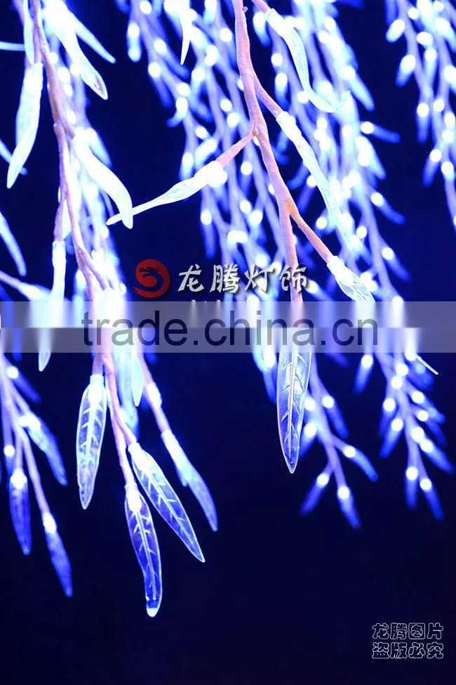 3.5m white outdoor artificial led weeping willow tree