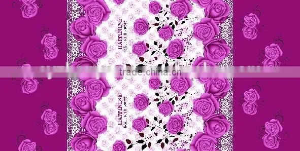 100% polyester fabric wholesale flower print style printed & dyed fabric wide width microfiber bedsheet