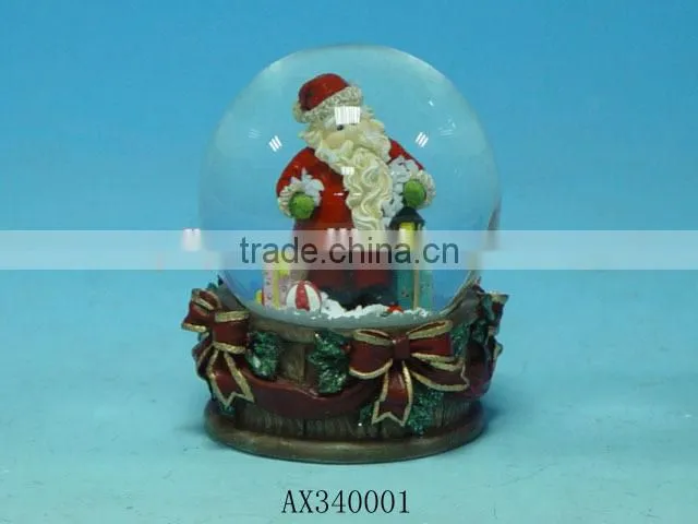 2015 Factory Hot New Products Resin Globes Crafts for Christmas Gifts