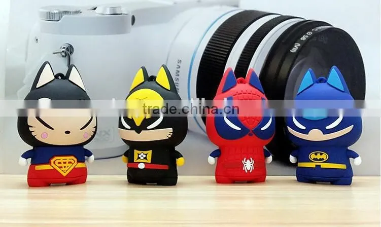 Cartoon 8800mah Power Bank Battery Pack Batman Darth Vader Spider Man Marvel's The Avengers Portable Battery Charge