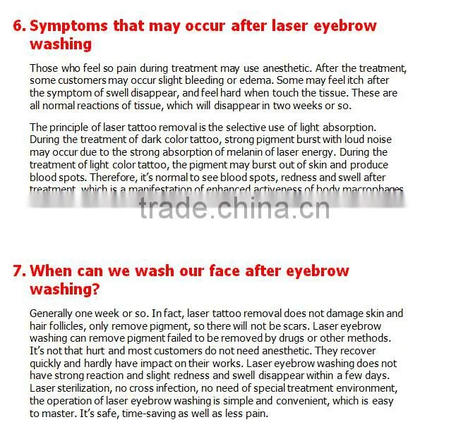 ND Yag laser tattoo eyebrow removal machine laser pistol