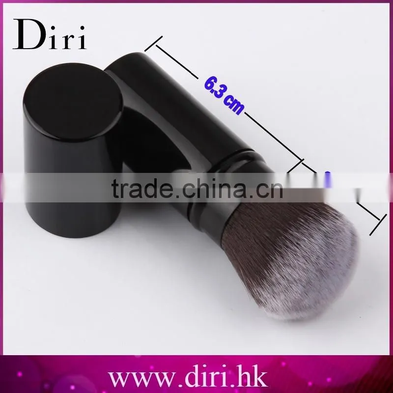 Retractable white pure metal handle kabuki brush