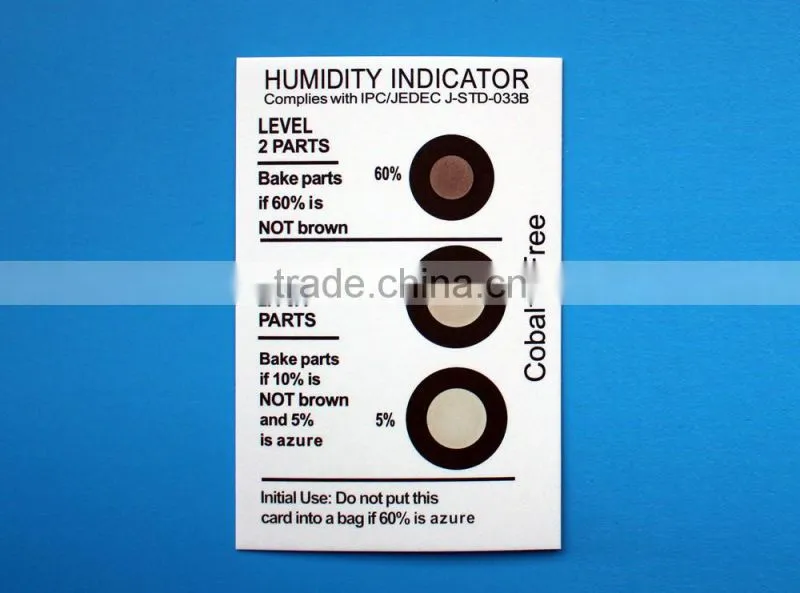 Top Selling 10%-60% 6dots Humidity Indicator Card for PCB Components