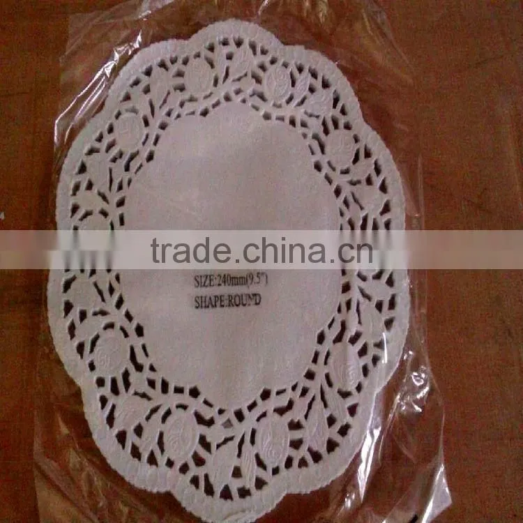 Round paper doilies for food packing