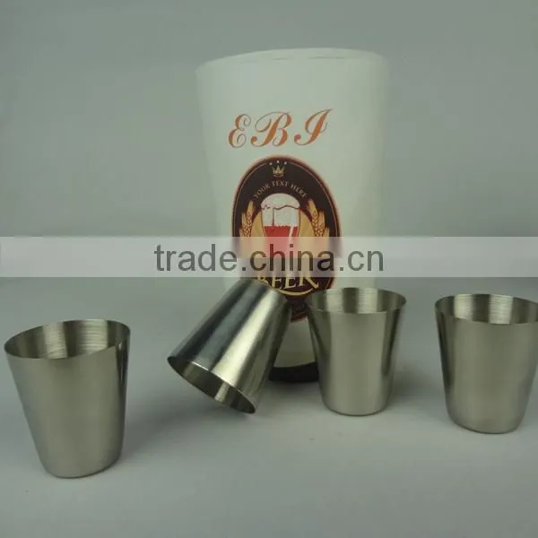 Drinking cup for wine metal tin cup