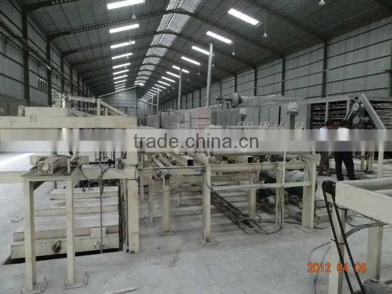 Raw material saving gypsum board machine