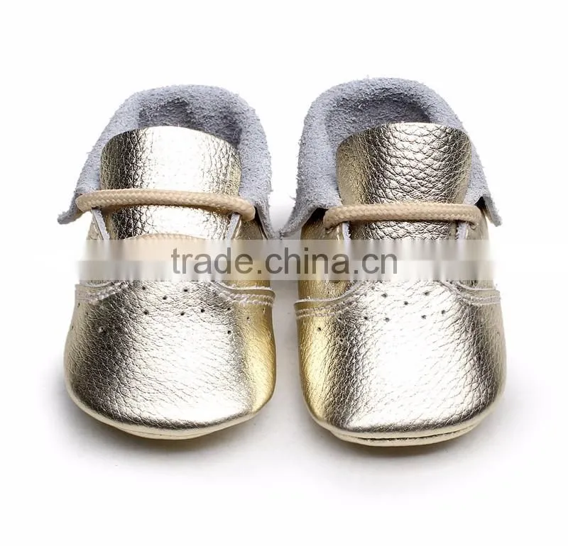 2017 New designs genuine leather usa flag baby moccasins high heel baby girl shoes with air hole