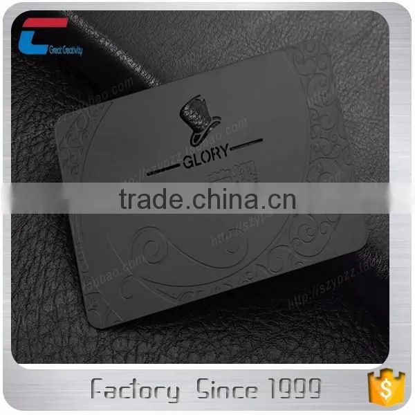 High-grade stainless steel black metal membership cards