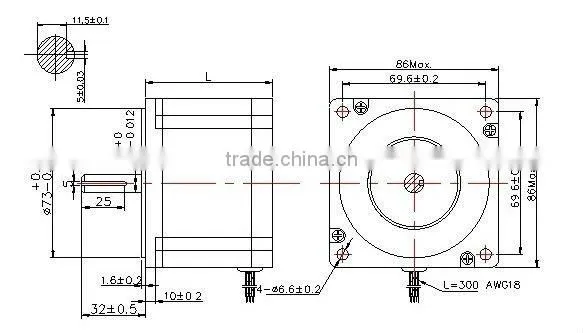 NEMA34 86mm integrated stepper motor with motion controller