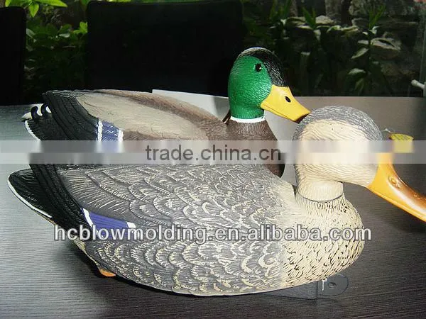 wholesale HDPE floating duck, plastic hunting duck couple decoys.