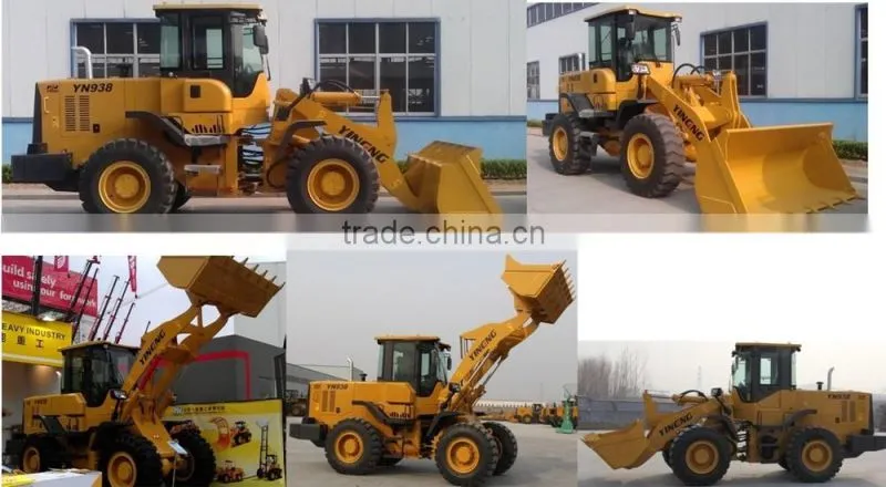 Hot sale CE provided 3 ton front wheel loader YN938 adopt Duetz engine 1.8cbm bucket capacity