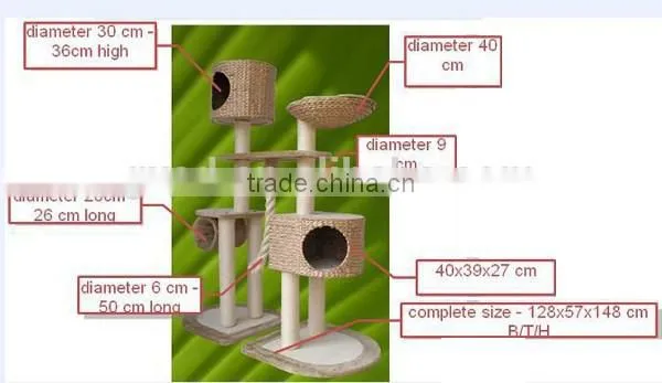 S&D Funny style Water hyacinth cat accessories cat toy house for cats