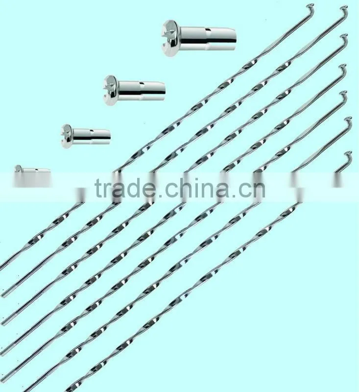 stainless steel twisted spokes and nipple
