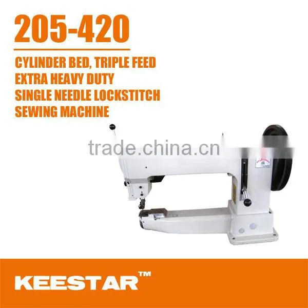 Keestar 205-420 cylinder bed walking foot and needle feed,heavy duty shoes leather bag sewing machine