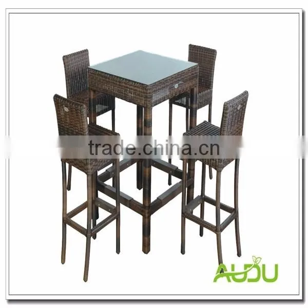 Audu Garden Bar Set/Garden 5 Pieces Wicker Bar Set