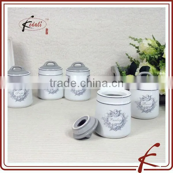 ceramic box shape salt and pepper shaker
