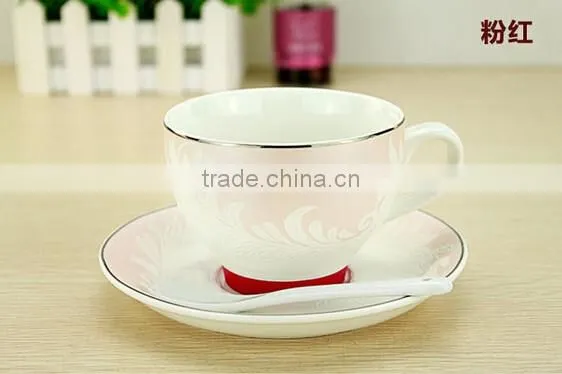 New arrival procelain gold rim tea cup sets