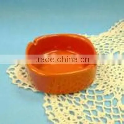 Haonai 2014 popular custom orange blank ceramic cigarette ashtray