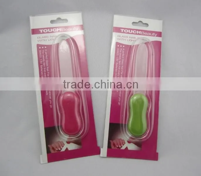 LED Crystal Glass Nail File , LED Nail File