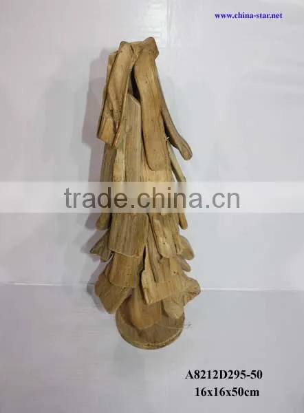 wooden christmas tree indoor