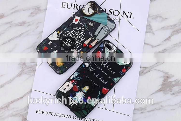 2017 new customized TPU black bottom phone case for iPhone 6G/7G