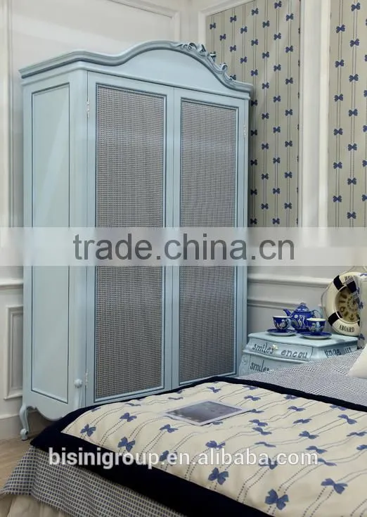 European Mediterranean style handmade painted design fancy wooden children bedroom wardrobe design - BF07-70356W