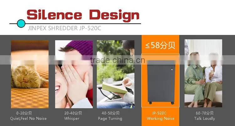 JP-520C Cross cut heavy duty paper shredder for office 270MM