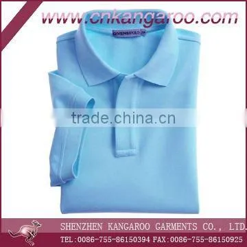 Mens classical 100% cotton solid color polo shirt