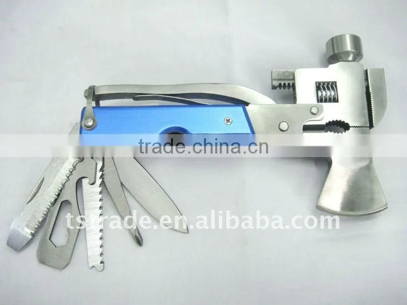 2014 multi tool stainless steel axe pomotion gift hammer multi hammer with axe tools