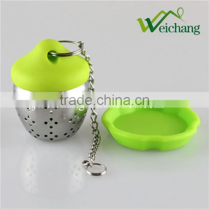WCA290 New Style Silicone Tea Infuser Tea Strainer Tea Ball Tea Tools With Chain and Hook