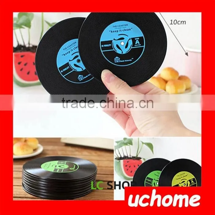 UCHOME Hot Sale CD Cup Coaster 6pcs/set With Box