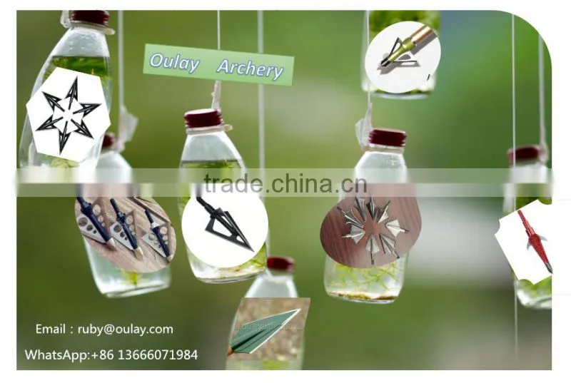6pcs/ package NAP Arrow Points /Receivers 100 Grain Trophy Arrowheads 2" cut For Hunting