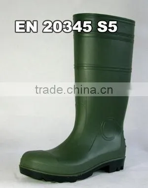 steel toe wellington rain gum boot
