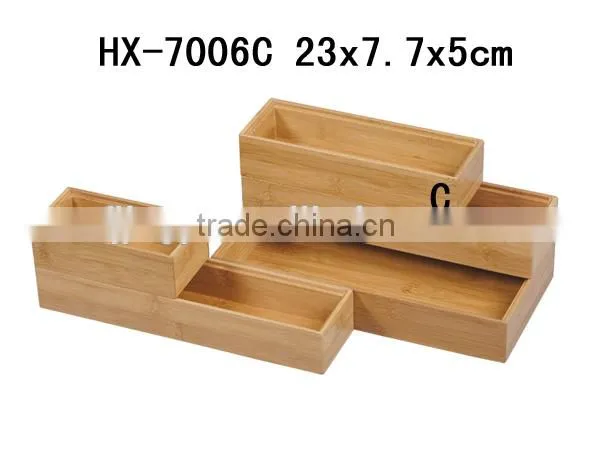 Hot selling bamboo kitchen storage box