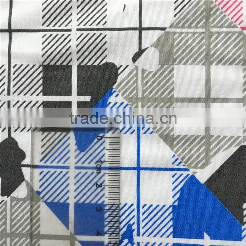 100% polyester microfiber print fabric microfiber brushed polyester fabric plaid fabric