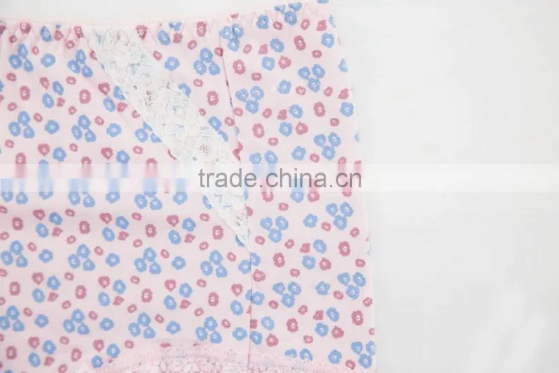 Printing Best Quality 95% Cotton 5% Spandex with Lace Custom Sexy Fancy Woman Underwear