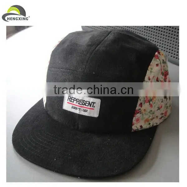 Custom 5 panel hats sewing pattern,wholesale 5 panel hats,floral 5 panel hat