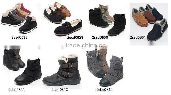 2sbd0840 winter fur suede velcro walking womens boots