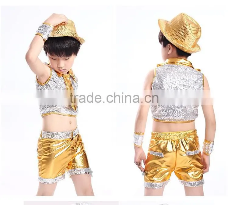 Jazz dance private dance costumes sequins children's dance