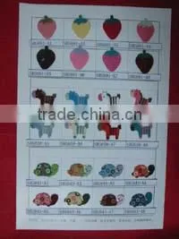 customized multicolor crochet animal applique for kids garment